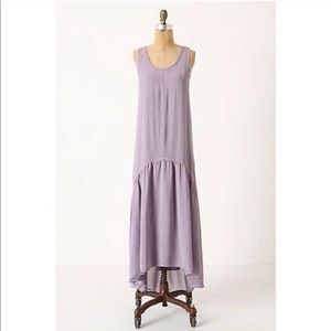 New Anthropologie Maxi Lavender Dress Sz M
